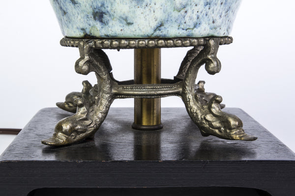 Mid-Century Modern Mosaic Porcelain Table Lamp