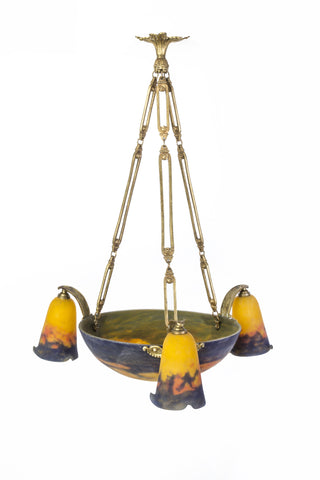 Exceptional 1920's Art Deco Chandelier by Muller Frères - Art Deco Antiques
 - 1